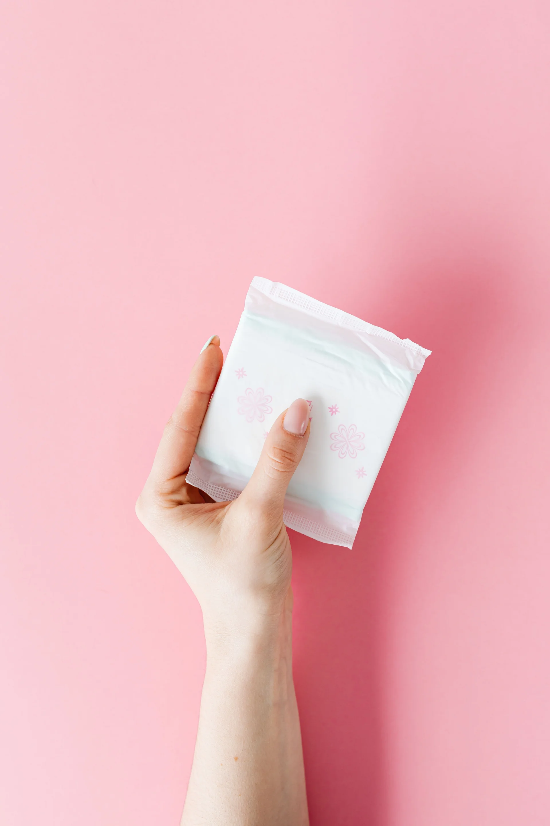 Eco friendly bathroom essentials including organic pads